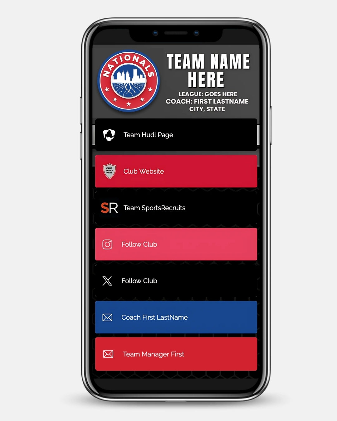 Team Link Page