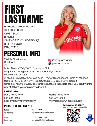 Nationals Athletic Resume