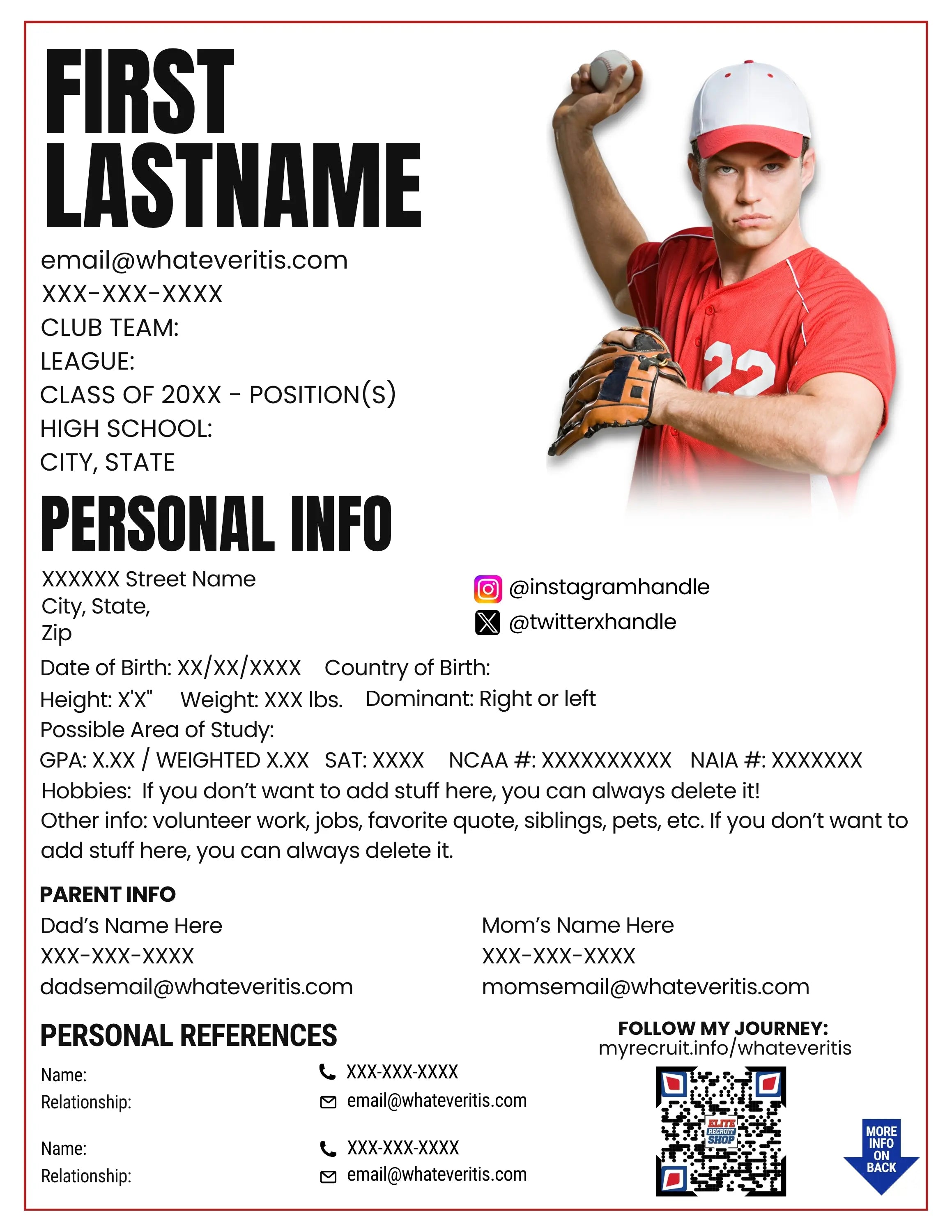 Athletic Resume