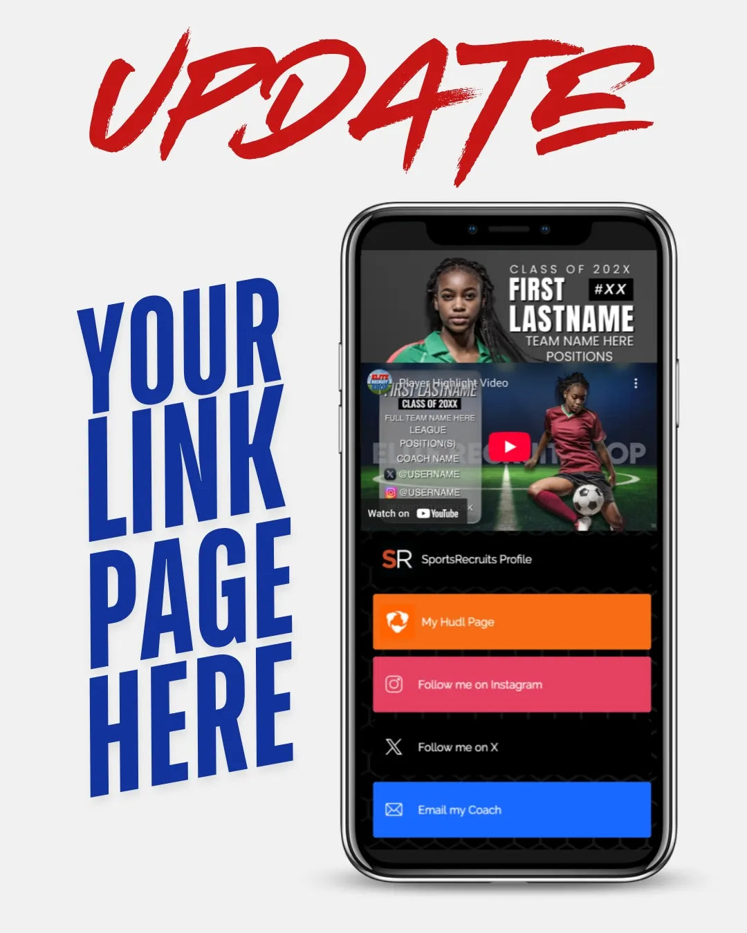 Update Your Player Link Page