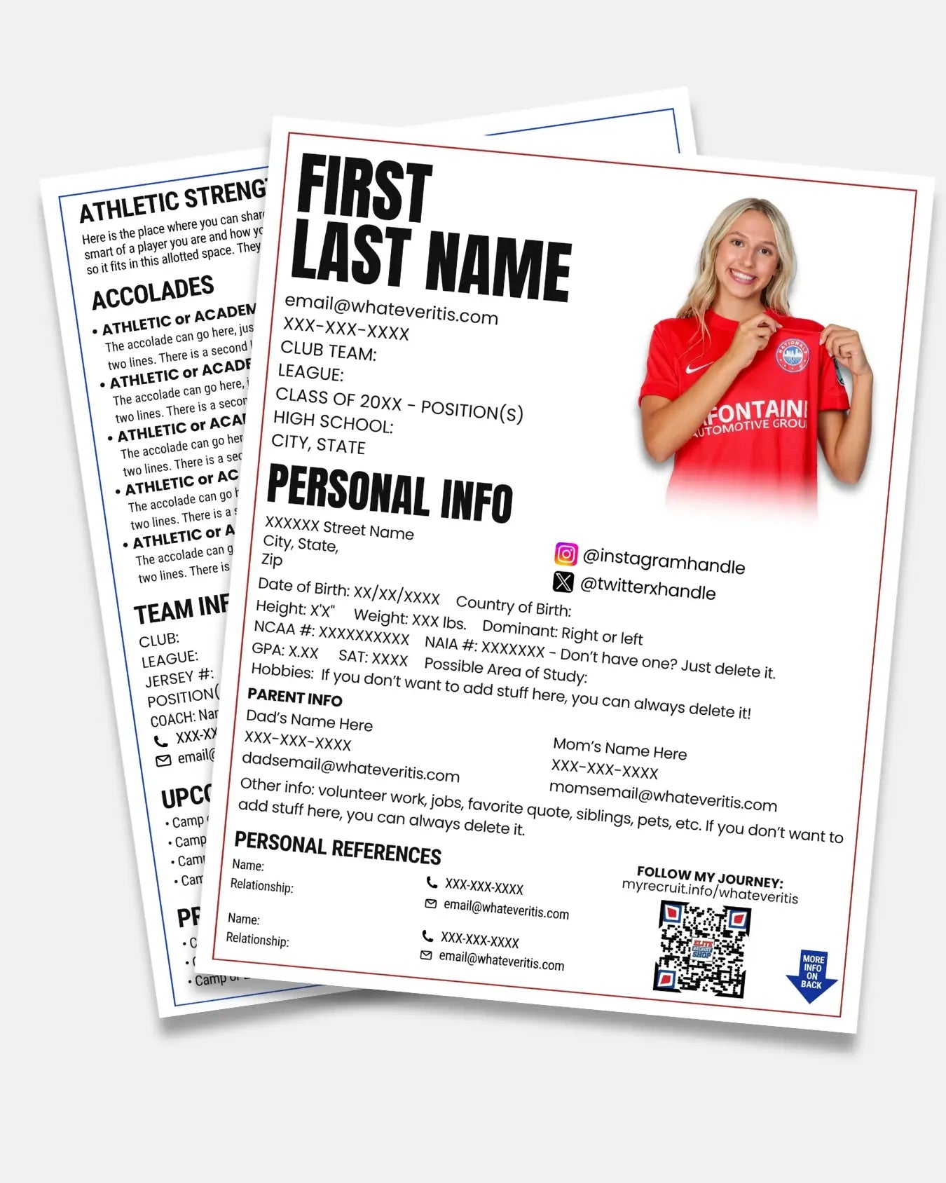Nationals Athletic Resume
