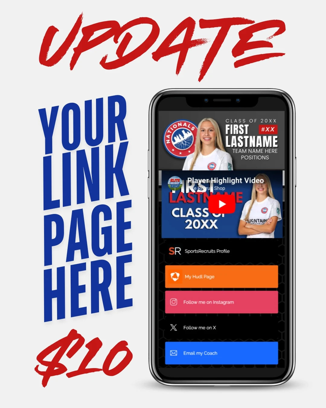 Update Team or Player Link Page