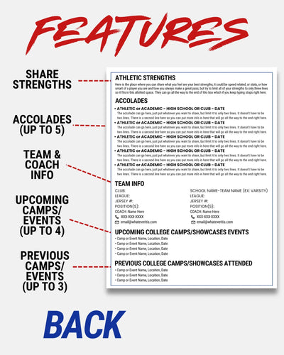 Athletic Resume