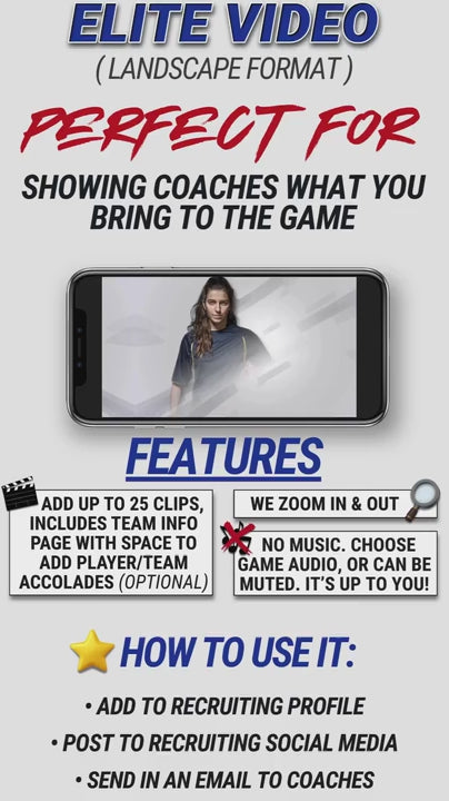 Load video: Elite recruiting highlight video example featuring extended full-game clips for high school athlete college recruiting.