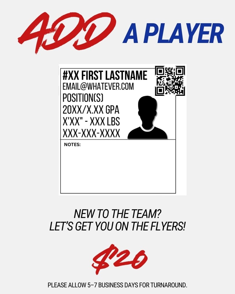 Recruit Flyer - Add a Player